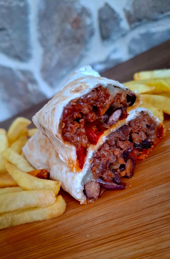 Burritos con patatine fritte