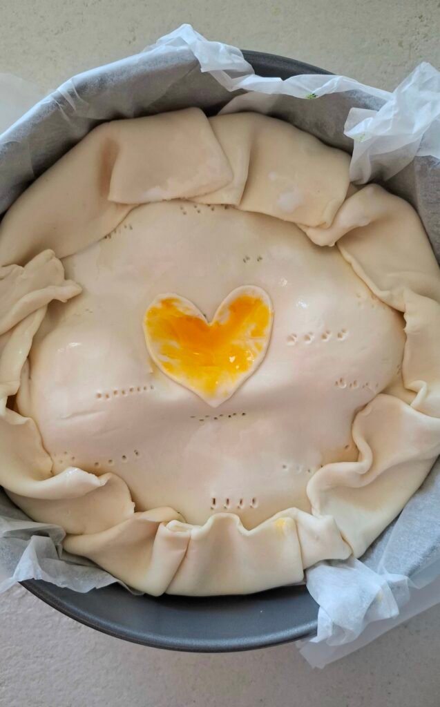 Pasqualina cuore decorato