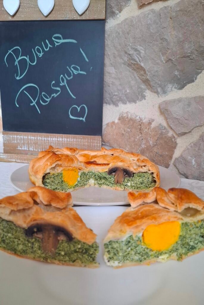 Torta pasqualina con sorpresa per bambini ovetto o funghetto