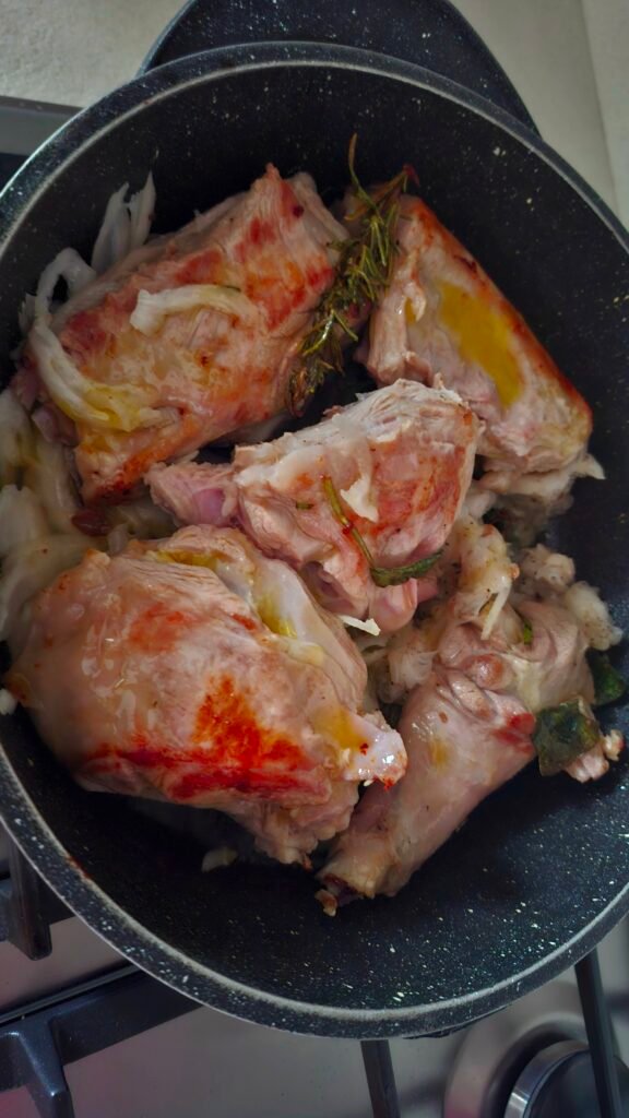 Lardo e cipolla soffritto per capretto