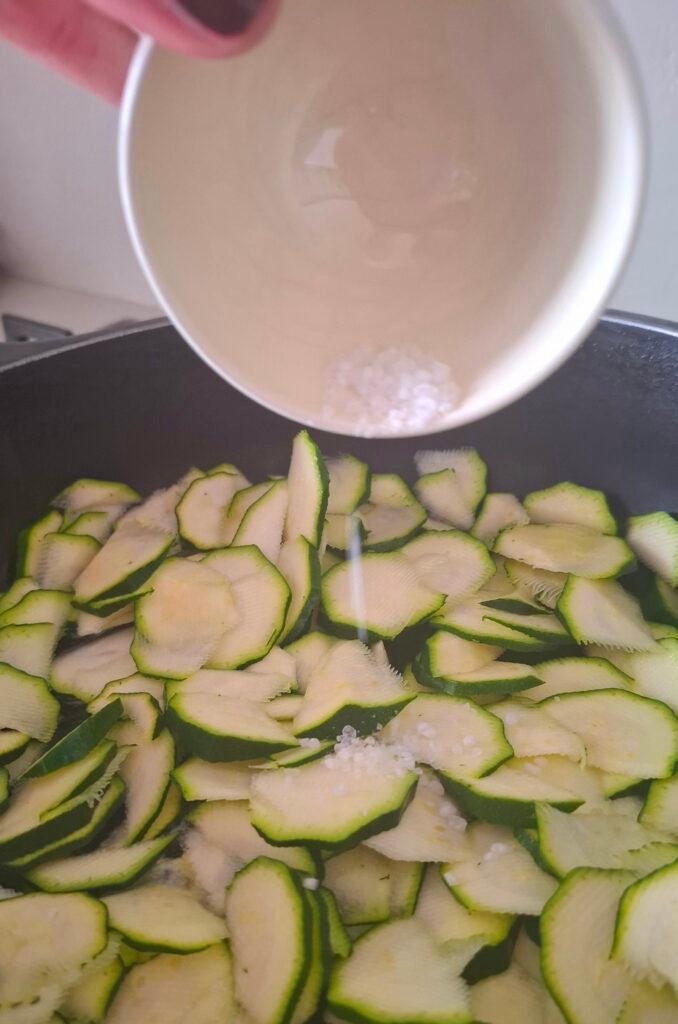Zucchine con sale