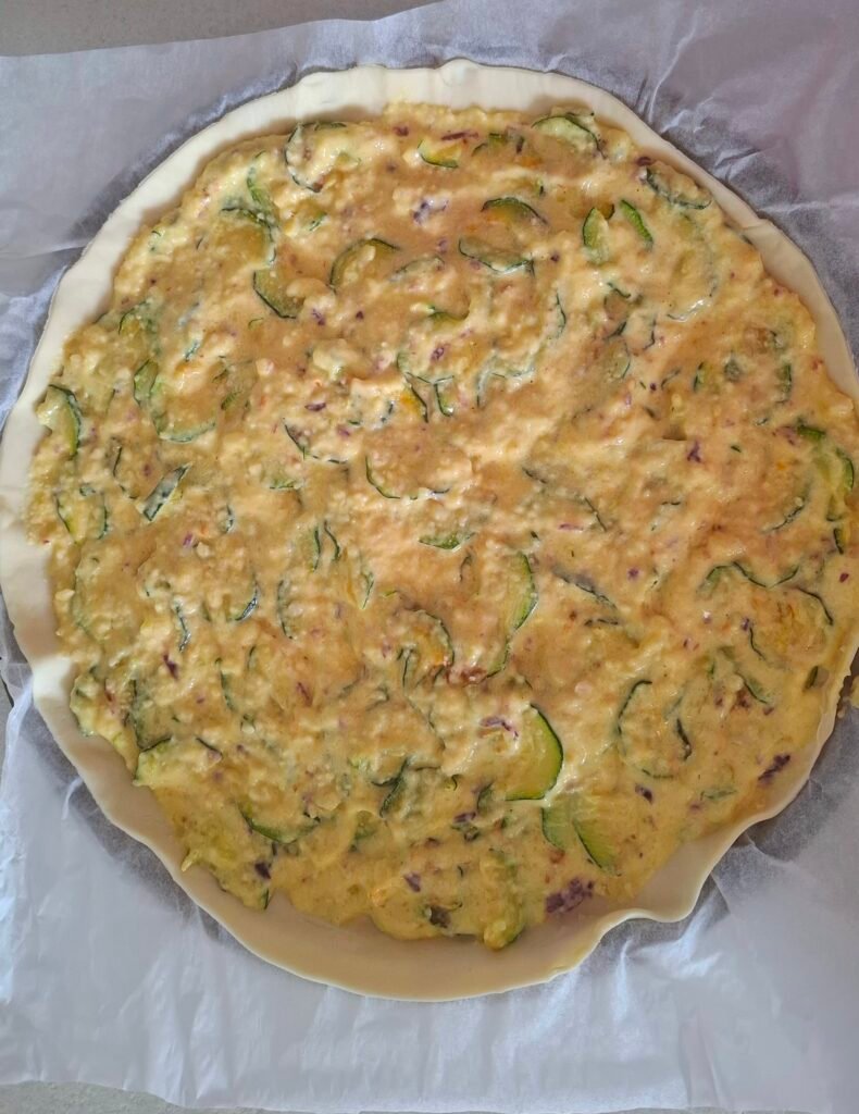 Composto livellato su pasta sfoglia