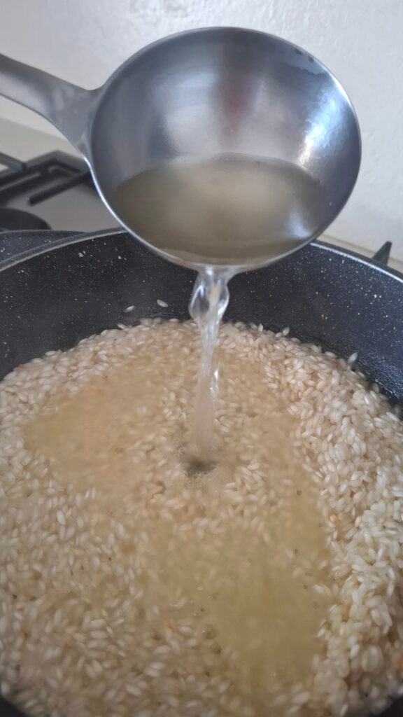Brodo versato nel riso
