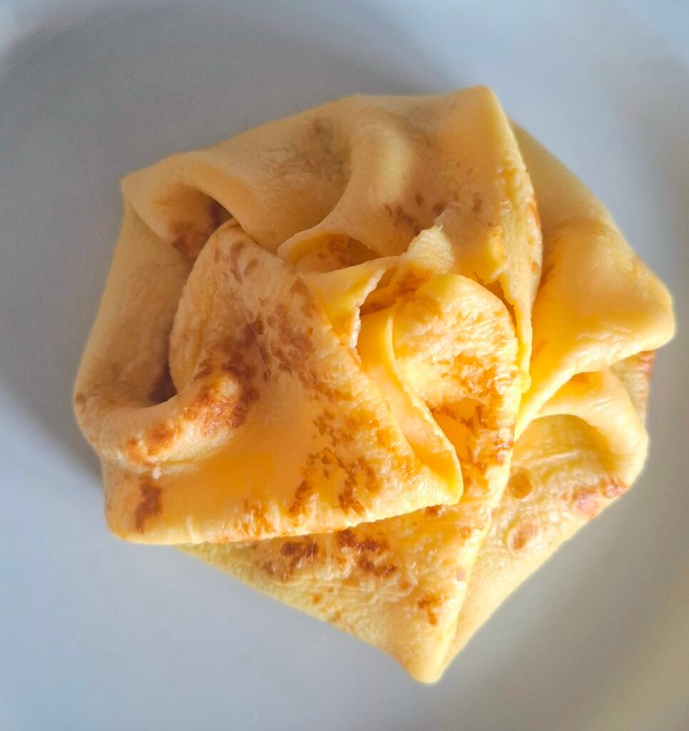 Crepe a forma di rosa 