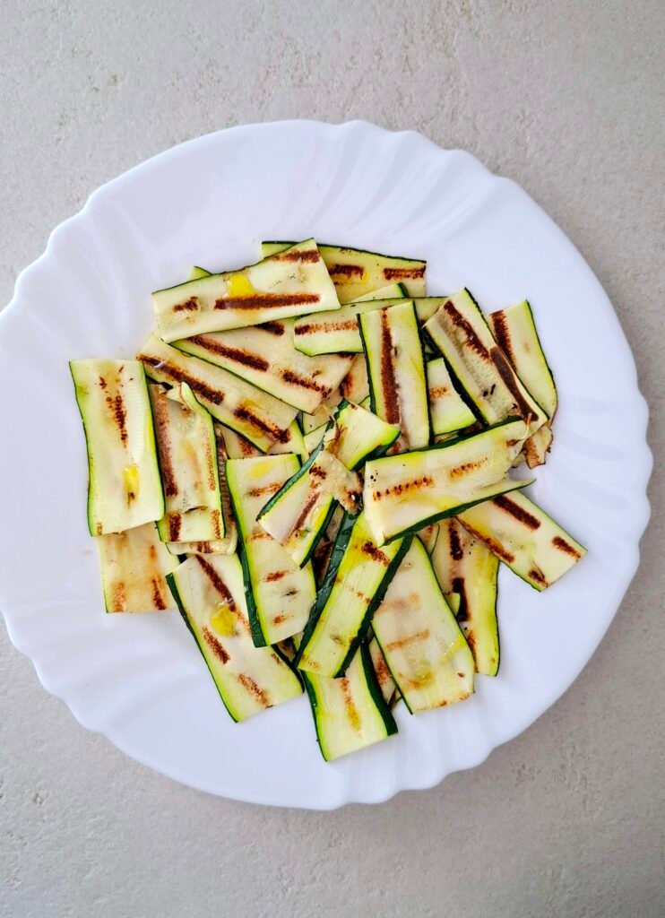 Zucchine condite e grigliate