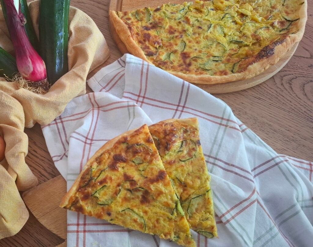 Quiche zucchine crema di cipollotti