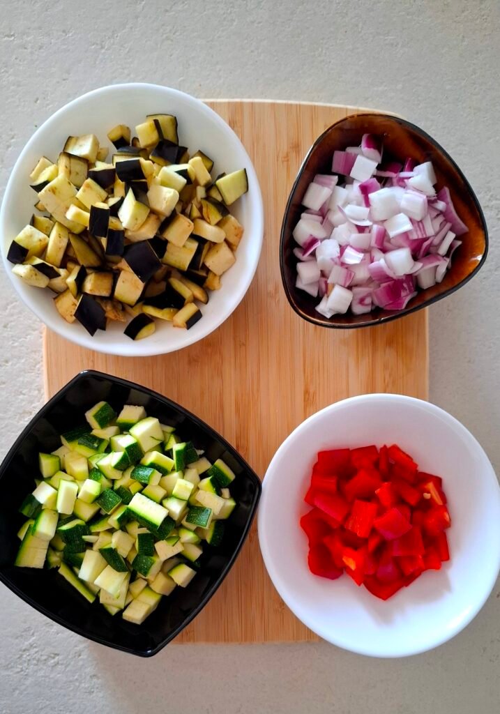 Ciotoline con verdure a cubetti