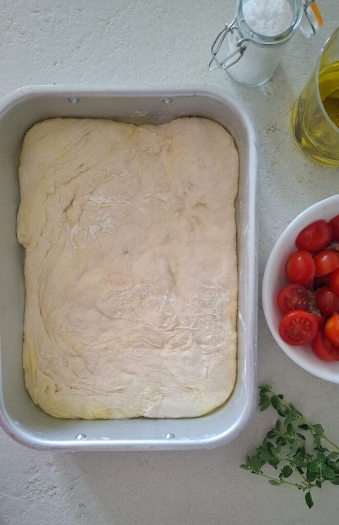Impasto focaccia lievitato