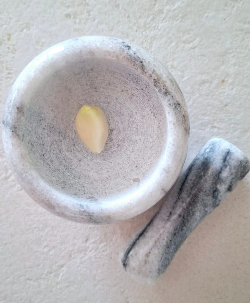 Aglio nel mortaio