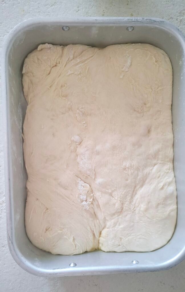 Impasto lievitato in teglia