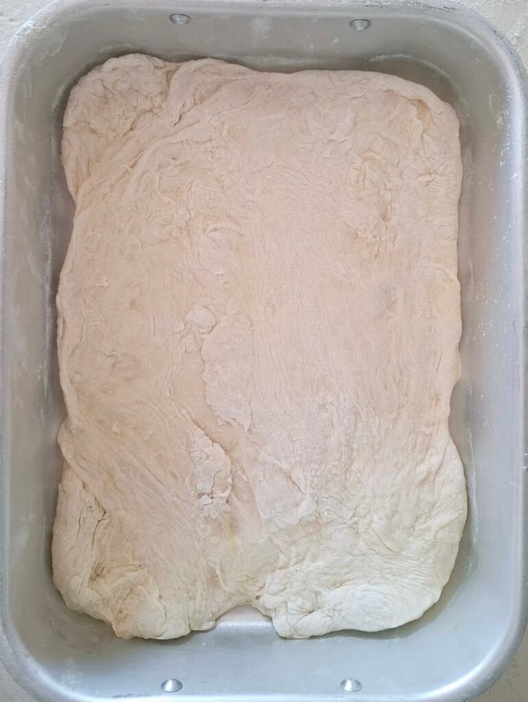 Impasto focaccia in teglia