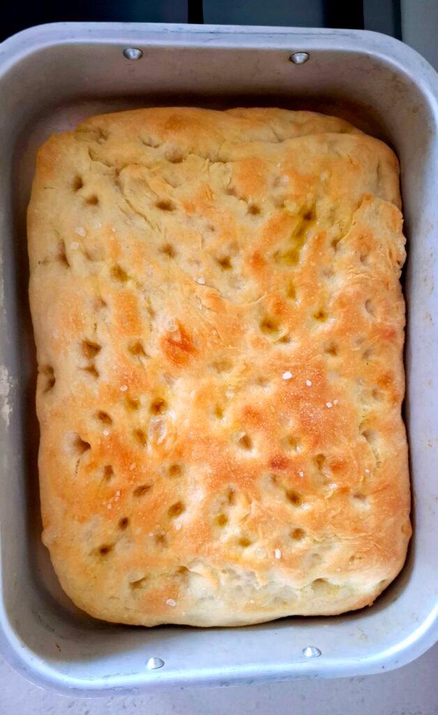 Focaccia cotta e dorata