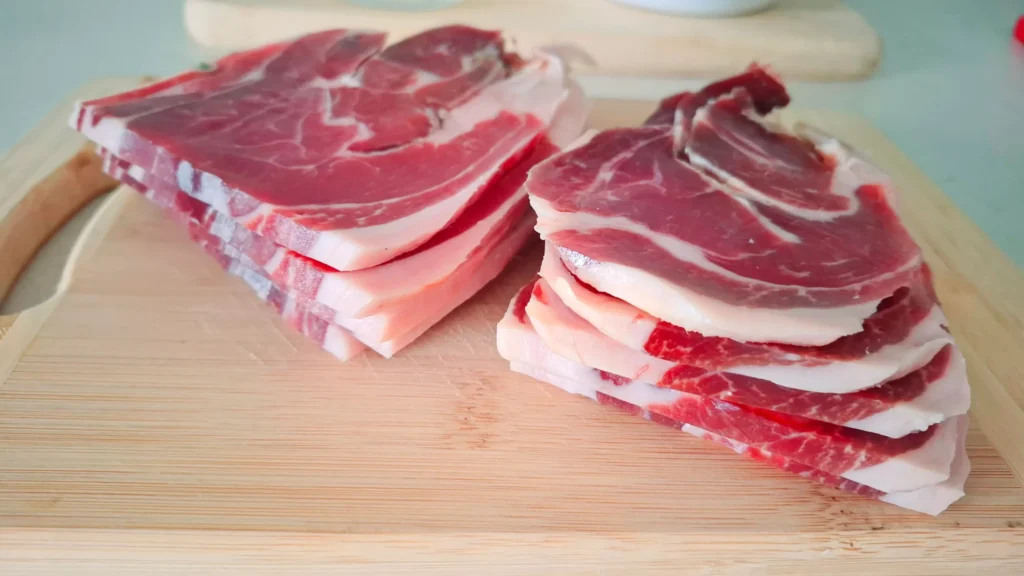 Prosciutto crudo a fette