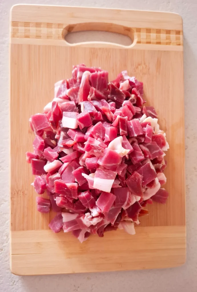 Prosciutto crudo a cubetti